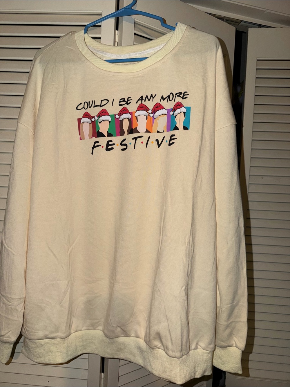 Cream 'Could I Be Any More Festive' Holiday Sweatshirt size 2XL NWOT